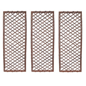 Natural Willow Garden Trellis Plant Supports Set of 3
