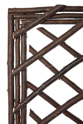 Natural Willow Garden Trellis Plant Supports Set of 3 - 4