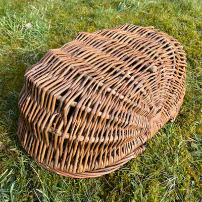 Natural Willow Wicker Garden Trug Basket (Set of 2) - 3