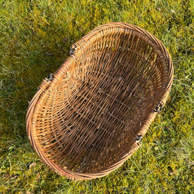 Natural Willow Wicker Garden Trug Basket (Set of 2) - 7