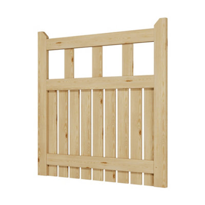 Natural Wood Color Freestanding Outdoor Wooden Garden Gate Perfect for ...
