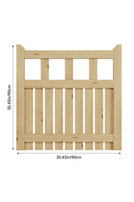 Natural Wood Color Freestanding Outdoor Wooden Garden Gate Perfect for ...