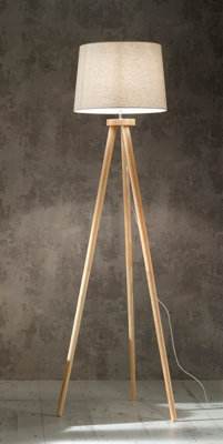 Diy wooden online tripod floor lamp