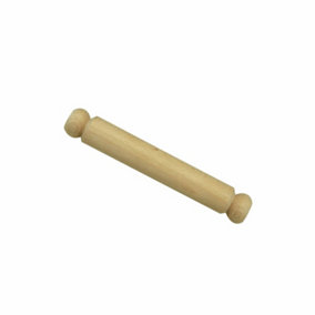 Natural Wood Wooden Rolling Pin Large and Small Pastry Chapati Cooking Baking - 19cm Profiled End