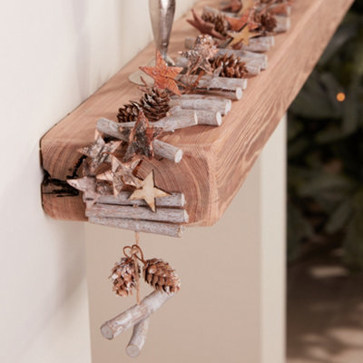 Natural Woodland Xmas Table Decoration Christmas Garland - 120cm