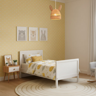 Natural Woven Rattan Childrens Pendant Lighting Shade with Bunny Ears