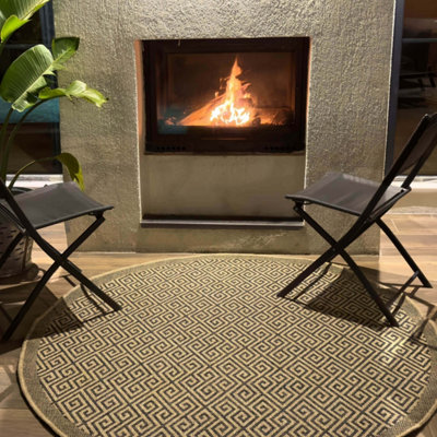 Nature Collection Outdoor Rug in Dark Grey 5100DG