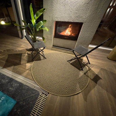Nature Collection Outdoor Rug in Dark Grey 5100DG