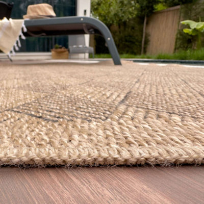 Nature Collection Outdoor Rug in Dark Grey 5300DG