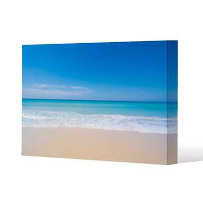Nature landscape view of beautiful tropical beach and sea in sunny day (Canvas Print) / 152 x 101 x 4cm