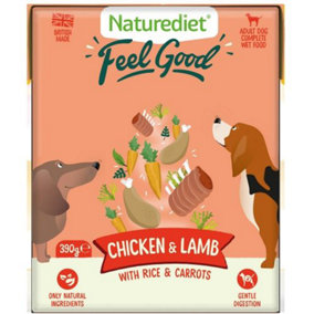Naturediet Feel Good Chicken & Lamb 390g x 18
