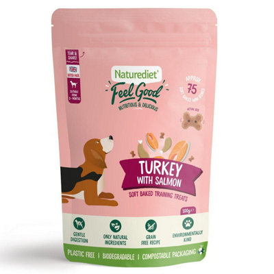 NatureDiet Feel Good Turkey with Salmon Treats 100g Pack of 8 DIY at B Q