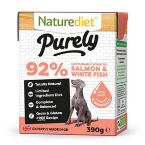 Naturediet Purely Salmon & White Fish 390g (Pack of 18)