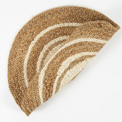 Naturelle Altrincham 120cm Circle Bleached Woven Jute Rug