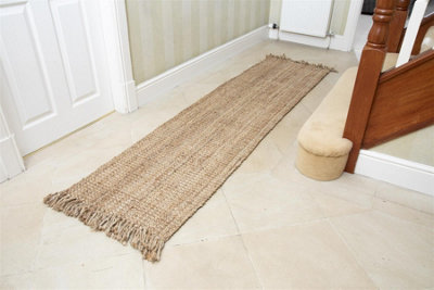 Naturelle Whitefield Tassell 60x230cm Natural Extra Large Woven Jute Runner