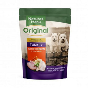 Natures Menu Dog Adult Pouch Turkey & Chicken 300g x 8