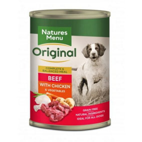 Natures Menu Dog Can Beef & Chicken With Veg 400g x 12