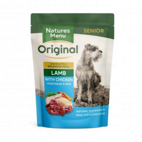 Natures Menu Dog Senior Pouch With Lamb Veg & Rice 300g (Pack of 8)