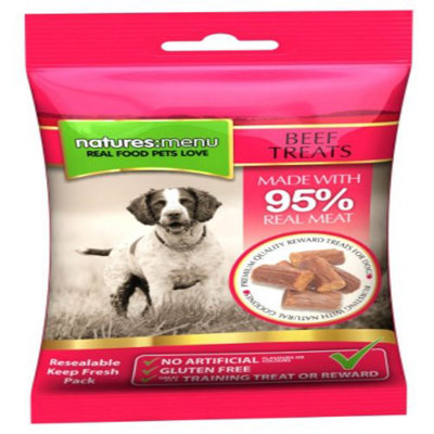 Natures Menu Dog Treats Beef 60g (Pack of 12) DIY at B&Q