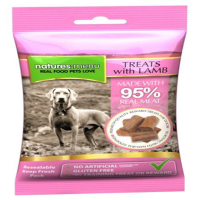 Natures Menu Dog Treats Lamb & Chicken 60g (Pack of 12) DIY at B&Q