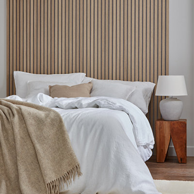 Naturewall SlatWall Acoustic Natural Oak - 240cm x 60cm on Grey Felt