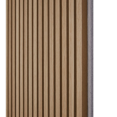 Naturewall SlatWall Acoustic Oiled Oak - 240cm x 60cm on Grey Felt 