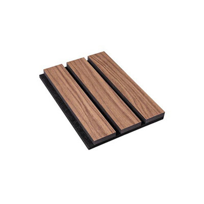 Naturewall SlatWall Grand Deep Walnut Sample | DIY At B&Q