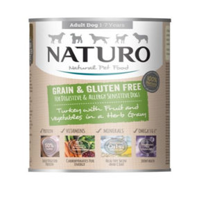 Naturo Adult Duck In Gravy Can 390g (Pack of 12)