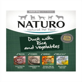 Naturo Adult Duck & Rice With Veg Tray 400g (Pack of 7)