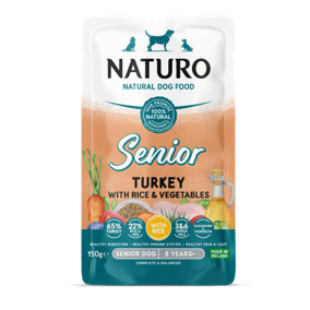 Naturo Senior Turkey with Rice & Vegetables 150g Pouch - Pack of 8