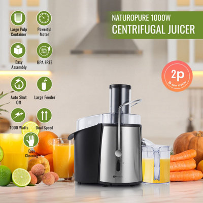 Naturopure 1000W Professional Centrifugal Whole Fruit Juicer