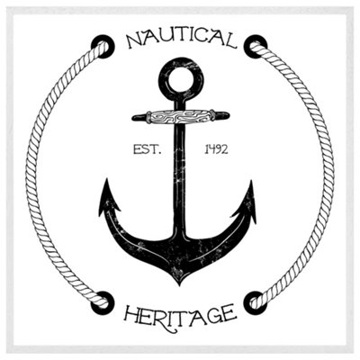 Nautical anchor (Picutre Frame) / 30x30" / Brown