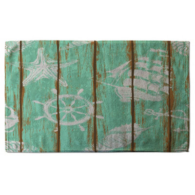 Nautical Elements oin Wood (Bath Towel) / Default Title