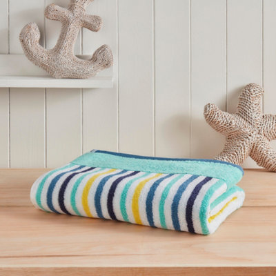 Nautical Stripe 100% Cotton Jacquard Towel Price Comparisons | Compare The Build