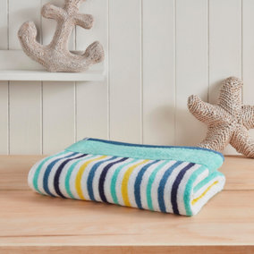 Nautical Stripe 100% Cotton Jacquard Towel