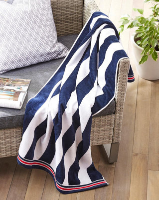 Nautical Stripe Beach Towel - 100% Cotton