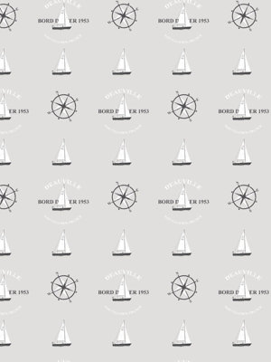 Nautical Wallpaper Yachts Compass Typography Grey Black White Paste The Wall