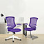 Nautilus Designs Cantilever Visitor Chair with White Frame & Folding Arms, Purple