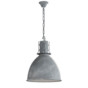 Navigare Montana Stone Grey Pendant A Rugged Industrial Look To This Quality Pendant With Chain And Concrete Design