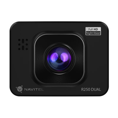 NAVITEL R250 Dual Dash Cam - Full HD Front & Rear Cameras with Built-in 2 Inch Screen - 3