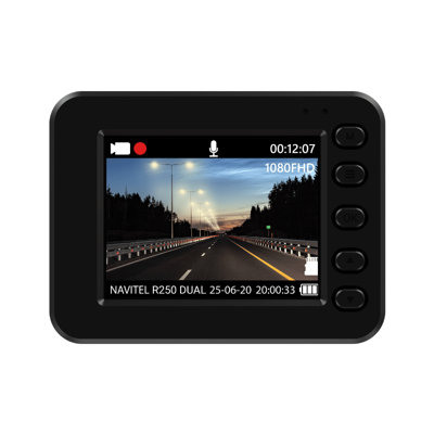 NAVITEL R250 Dual Dash Cam - Full HD Front & Rear Cameras with Built-in 2 Inch Screen - 5