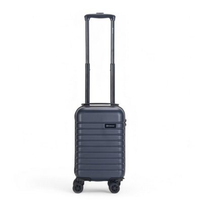 Navy ABS Hardshell Underseat Cabin Suitcase 45 X 25 X 20 Cm Luggage ...