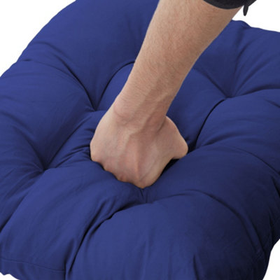 Navy Blue 2 Pcs Garden Polyester Chair Cushions Seat Pads Cushion Patio Seat Pads for Outdoors