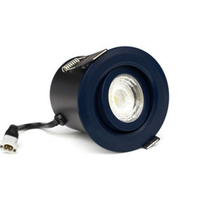 Navy Blue 6W LED Downlight - 3K Warm White - Dimmable & Tilt IP44 - SE Home