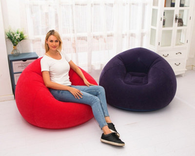 Navy Blue Foldable Casual and Comfortable Inflatable Sofa