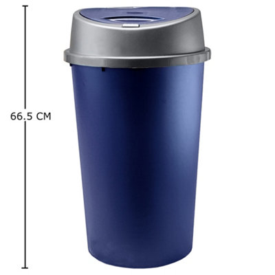 Navy Blue Kitchen Bin 45 Litre 45L Touch top bin for Home Garden Office