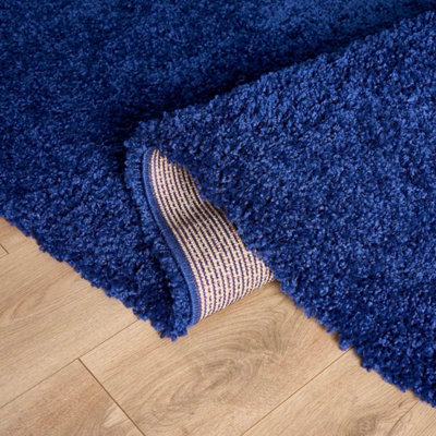 Navy Blue Shaggy Rug (160x230)cm Super Soft 5cm Dense Pile Small Area Rug