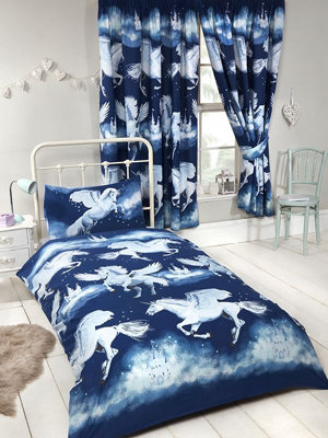 Blue best sale unicorn bedding