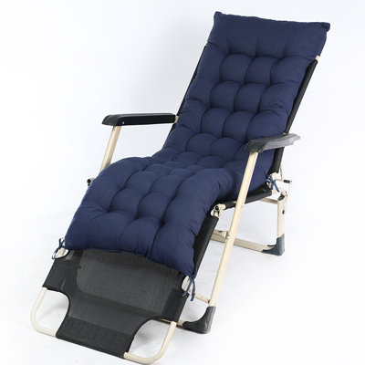 Navy Blue Sun Lounger Cushion Pad for Garden Recliner Chair DIY at B Q