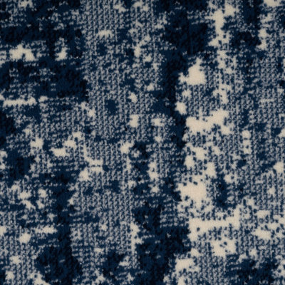 Navy Blue White Distressed Abstract Living Room Rug 160x230cm